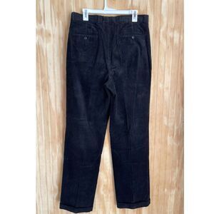 Braggi corduroy pants VTG black barrel leg classic winter casual retro men 34/34